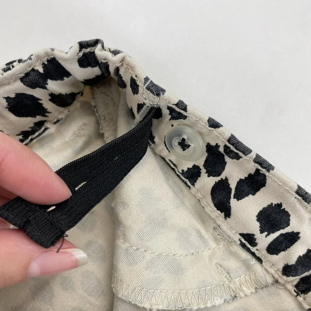 The Children's Place Girl's Leopard Print Adjustable Waist Skinny Jeans Sz 12